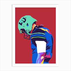 American Football Pop Art 16 Art Print