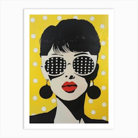 Lady In Sunglasses 4 Art Print