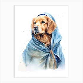 Golden Retriever Dog As A Jedi 3 Art Print