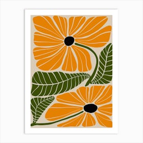 Orange Daisy Art Print