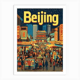 Aihrgdesign A 1970s Inspired Travel Poster For Beijing 1 Art Print