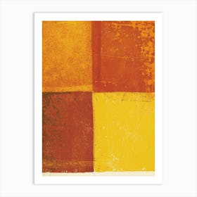 Orange Squares Art Print