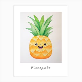 Friendly Kids Pineapple 1 Poster Art Print