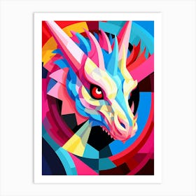 Dragon Abstract Pop Art 3 Art Print