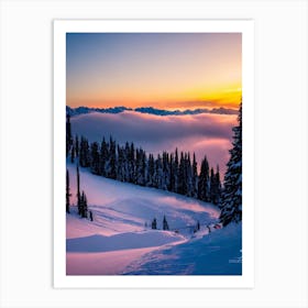 Lech Zürs, Austria 1 Sunrise Skiing Poster Art Print