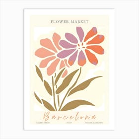 Barcelona Flower Market Art Print