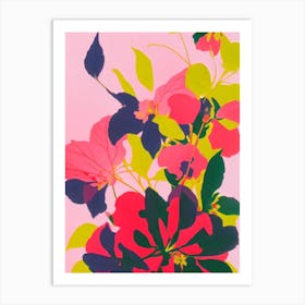 Begonia Colourful Illustration Art Print