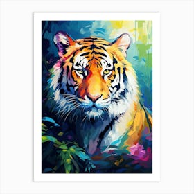 Tiger Art In Impressionism Style 3 Art Print