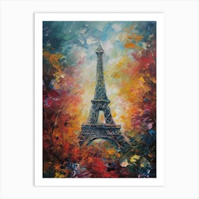 Eiffel Tower Paris France Monet Style 27 Art Print