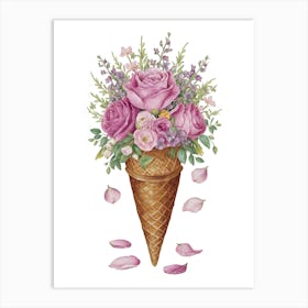 Ice Cream Cone 3 Art Print