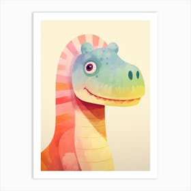 Colourful Dinosaur Edmontosaurus 3 Art Print