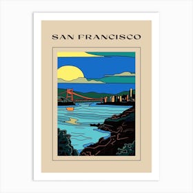 Minimal Design Style Of San Francisco, Usa 2 Poster Art Print