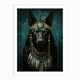 Abyssinian Wolf Native American 3 Art Print