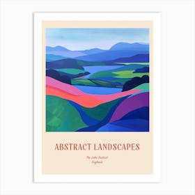 Colourful Abstract The Lake District England 2 Poster Art Print