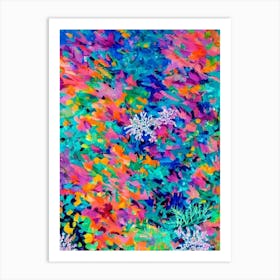 Acropora Spathulata Vibrant Painting Art Print