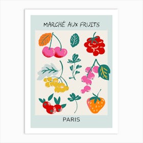 Fruit Market Paris Art Print