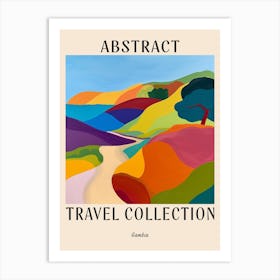 Abstract Travel Collection Poster Gambia 2 Art Print