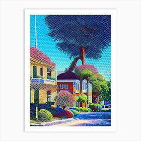 Sunnyvale, City Us  Pointillism Art Print