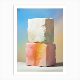 Stacked Marshmallows, Stones Art Art Print