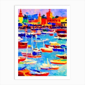 Port Of Colombo Sri Lanka Brushwork Painting harbour Art Print