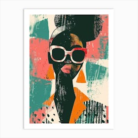 Afro-American Woman In Sunglasses 7 Art Print