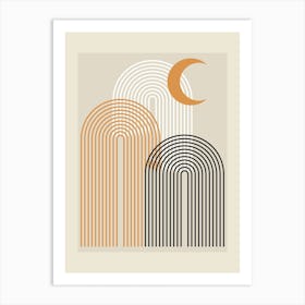 Moon And Stars Art Print