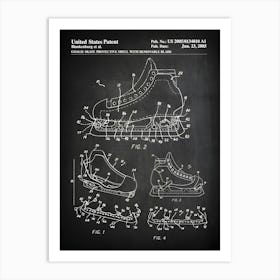 Goalie Ice Skate Patent Print Hockey Skate Ice Hockey Skates Ice Skates Ice Hockey Patent Hockey Ice Hockey Patentprint Sh0101 Art Print