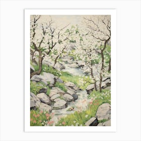 Grenn Trees In The Woods 6 Art Print