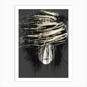 Girl With Long Hair 4 Art Print