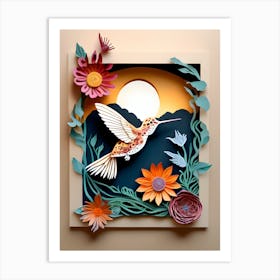 "Paper" Hummingbirds - Reimagined 10 Art Print