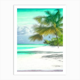 Cayo Coco Cuba Soft Colours Tropical Destination Art Print