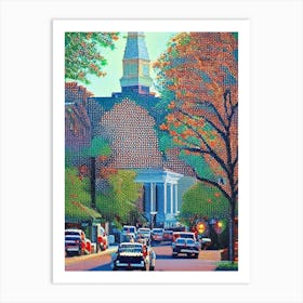 Lancaster, City Us  Pointillism Art Print