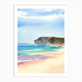 Bells Beach 3, Australia Watercolour Art Print