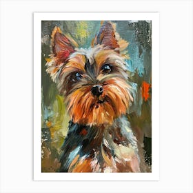 Yorkshire Terrier Acrylic Painting 8 Art Print