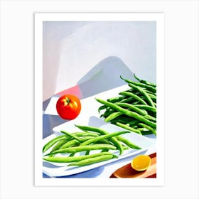 Green Beans Tablescape vegetable Art Print