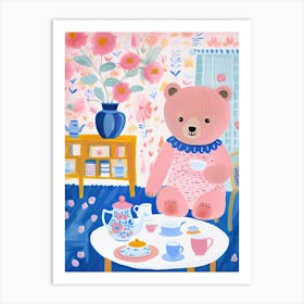 Animals Having Tea   Teddy Bear 0 Art Print