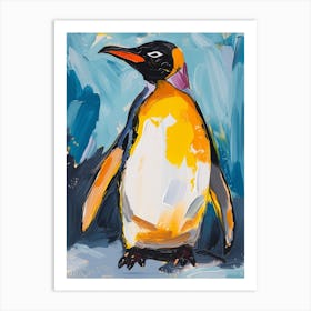 King Penguin Phillip Island The Penguin Parade Colour Block Painting 4 Art Print