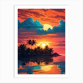 Sunset Painting 1 Art Print