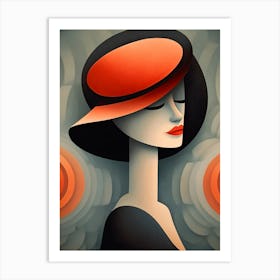 Lady In A Hat 4 Art Print