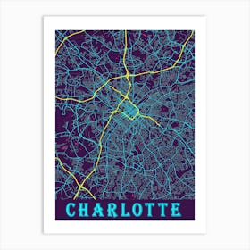 Charlotte Map Poster 1 Art Print