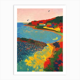 Jonesport Beach, Maine Hockney Style Art Print