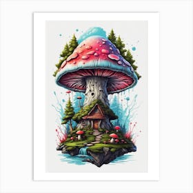 Mushroom House Art Print