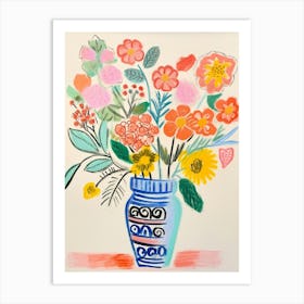 Flower Painting Fauvist Style Lantana 1 Art Print