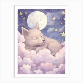 Sleeping Baby Wolf 2 Art Print