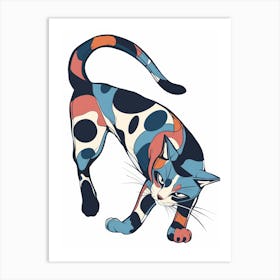 Polka Dot Cat 16 Art Print