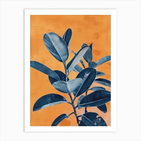 Orange And Blue Art Print