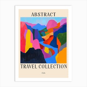 Abstract Travel Collection Poster Chile 3 Art Print