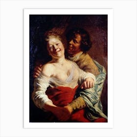 Lusty Couple By Jan Lievens Art Print