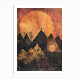 Mountains At Sunset Art Print