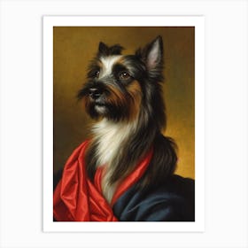 Skye Terrier Renaissance Portrait Oil Painting Art Print
